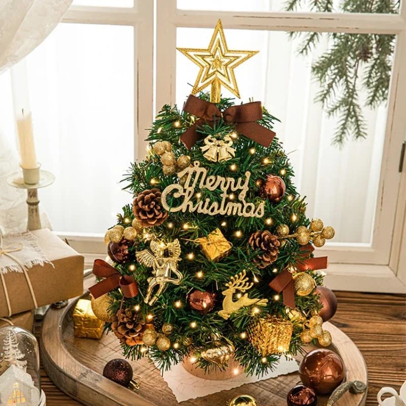 Christmas tree small mini tabletop ornament DIY ornament, Nordic ins style Christmas decoration