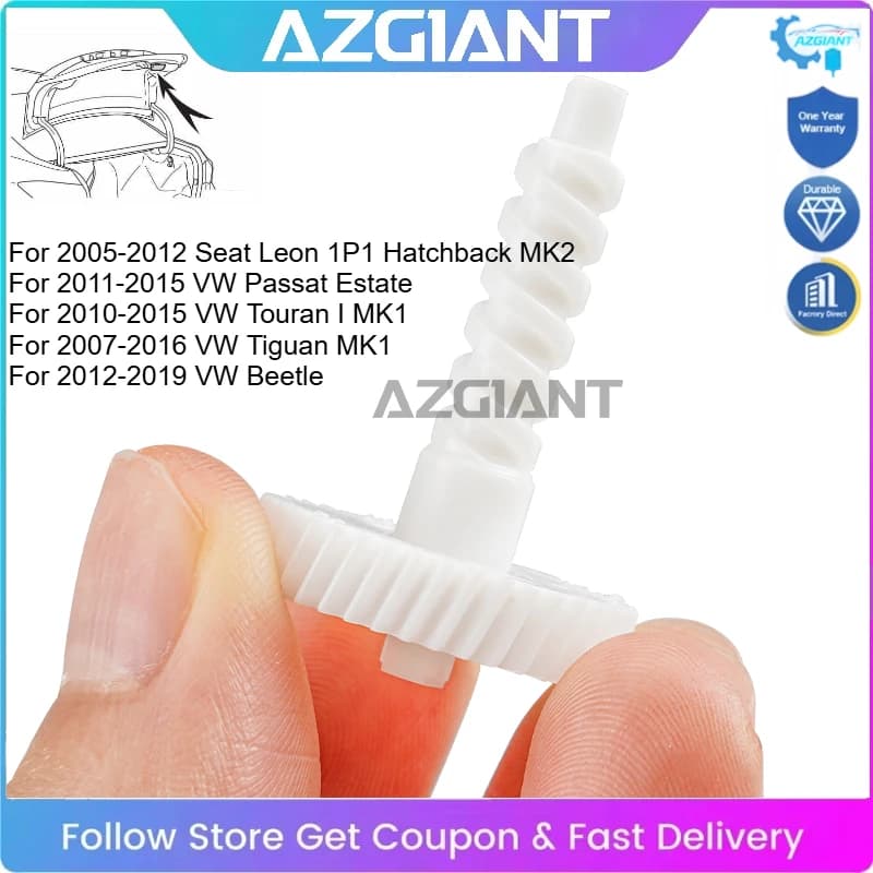 AZGIANT for VW Passat Estate Touran Tiguan Beetle Seat Leon Trunk Lock Actuator Repair Inner Gear Set Easy to Replace Brand New