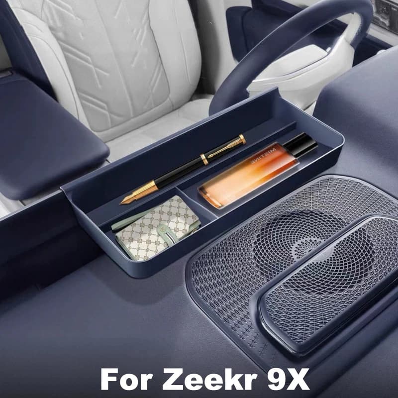 For Zeekr 9X 2025 2026 Center Console Organizer Behind Screen Storage Box Dashboard Hidden Tray Accessories