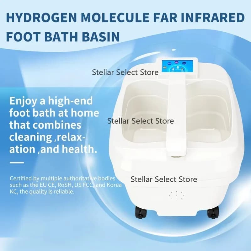 Ionic Foot Spa Detox Pedicure Basin Electric Massage Bucket Air Bubble Foot Spa Bath Massager Footbath Machine