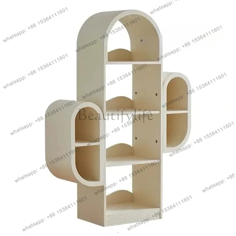 LXLight luxury arch creative bookshelf white storage bookcase living room decorative cabinet bedroom display shelfSSS
