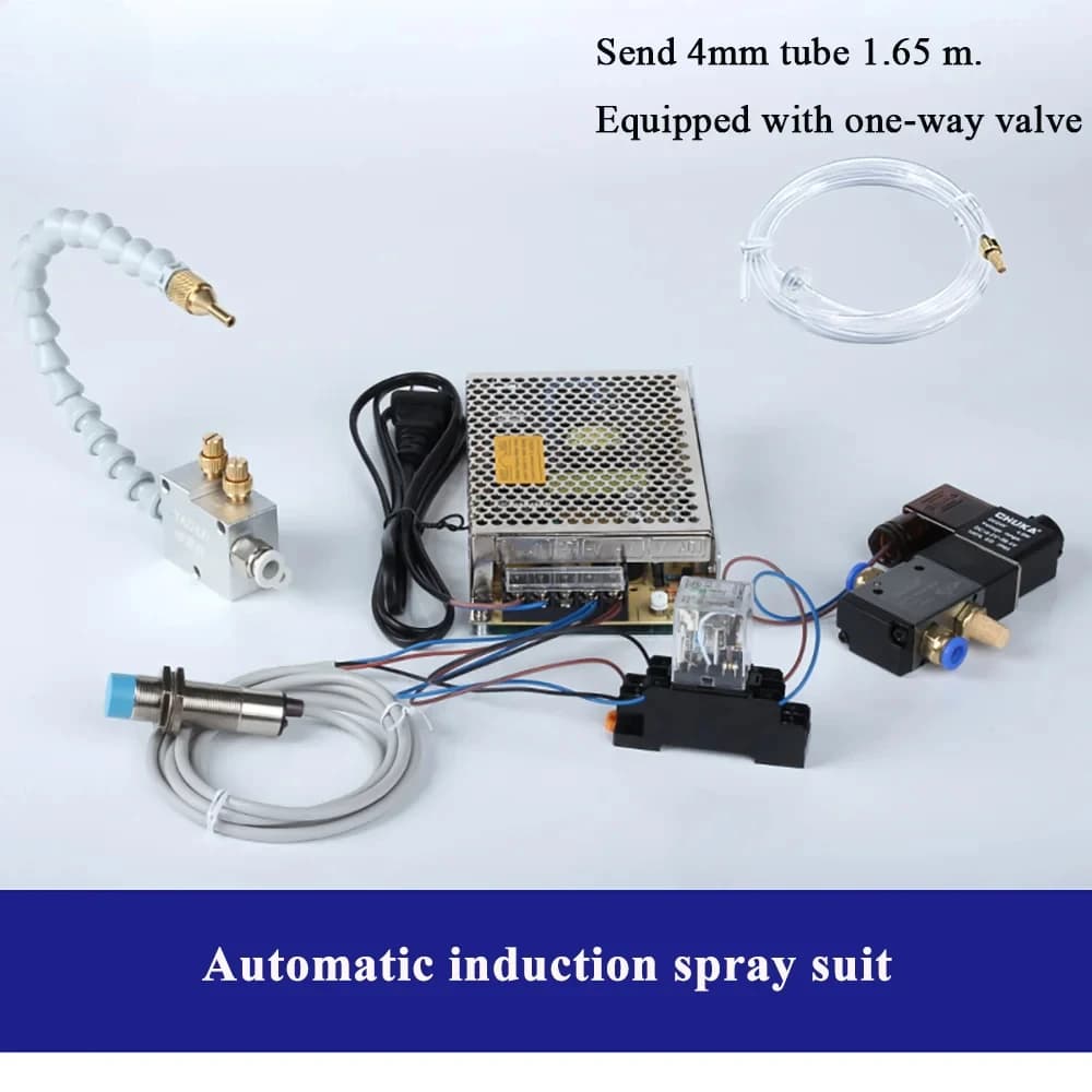 Full Sealed Mist Coolant Lubrication Cooling Sprayer Universal Brass Spray Port CNC Lathe Milling Drill Engraving Machine