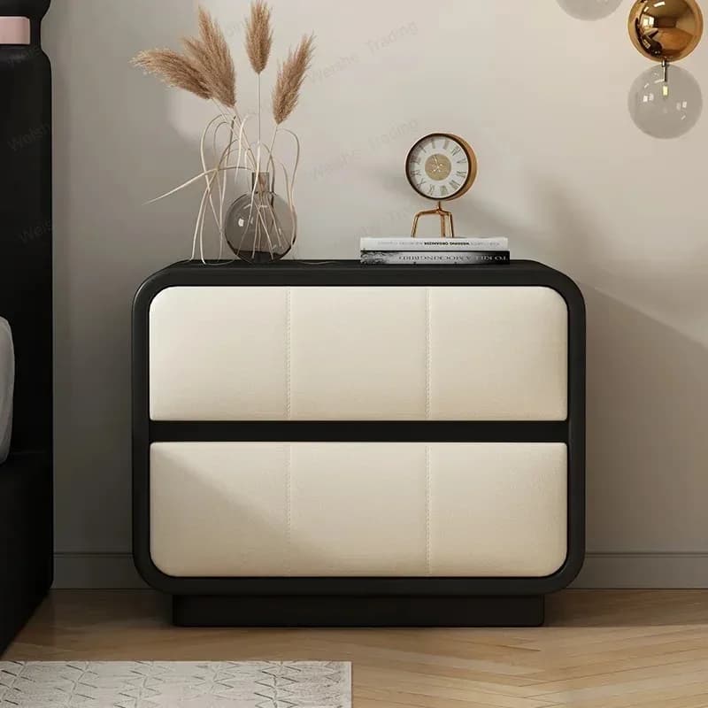 Chic Trendy Nightstand Luxury Modern Nordic Elegant Simple Fine Indoor Layout Table Bedroom Furniture
