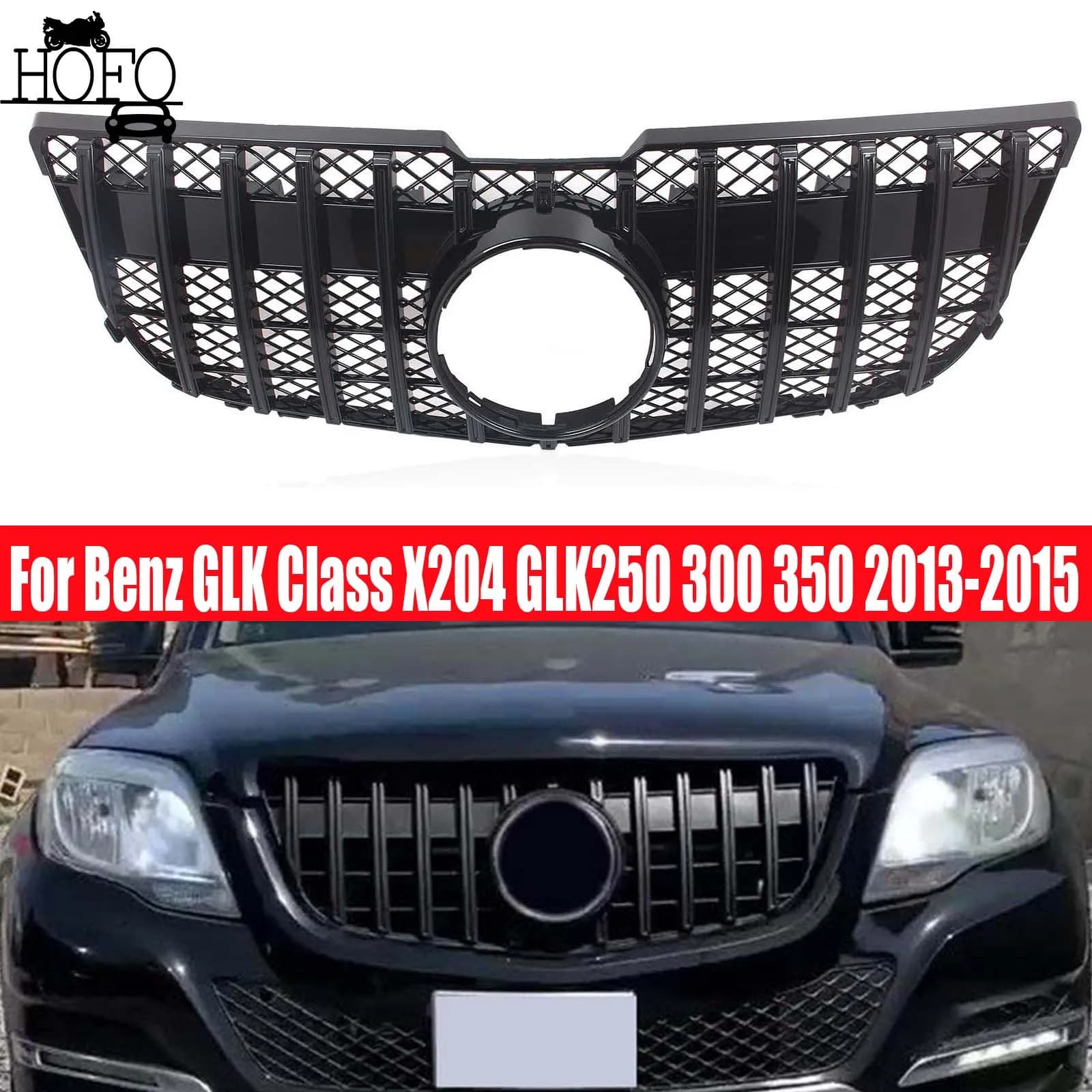 Car Front Bumper Grille Racing Grill For Mercedes Benz GLK Class X204 GLK250 GLK300 GLK350 2013-2015