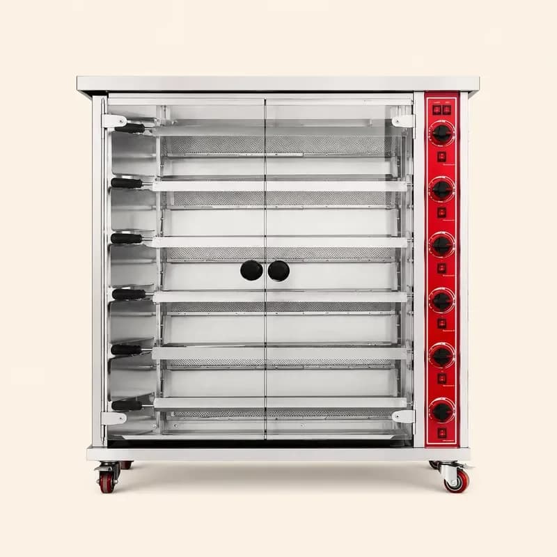 Commercial Rotisserie Chicken Oven for Restaurant Use Stainless Steel Automatic BBQ Grill Machine
