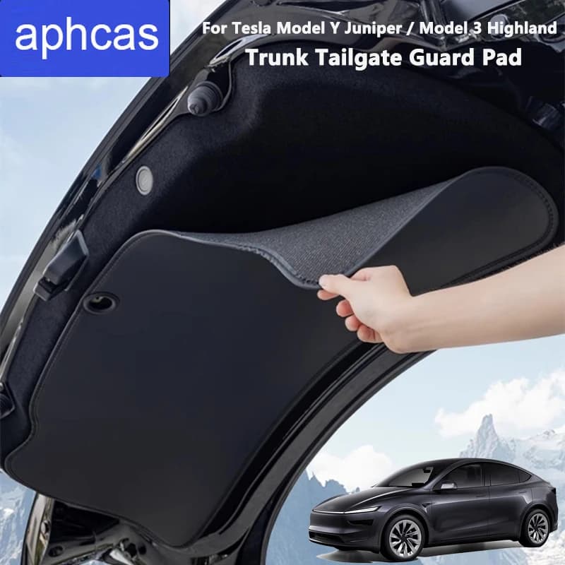 For Tesla Model Y Juniper Model 3 Highland Trunk Tailgate Guard Pad Leather Trunk Protective Anti-dirty Pad Car Accessories