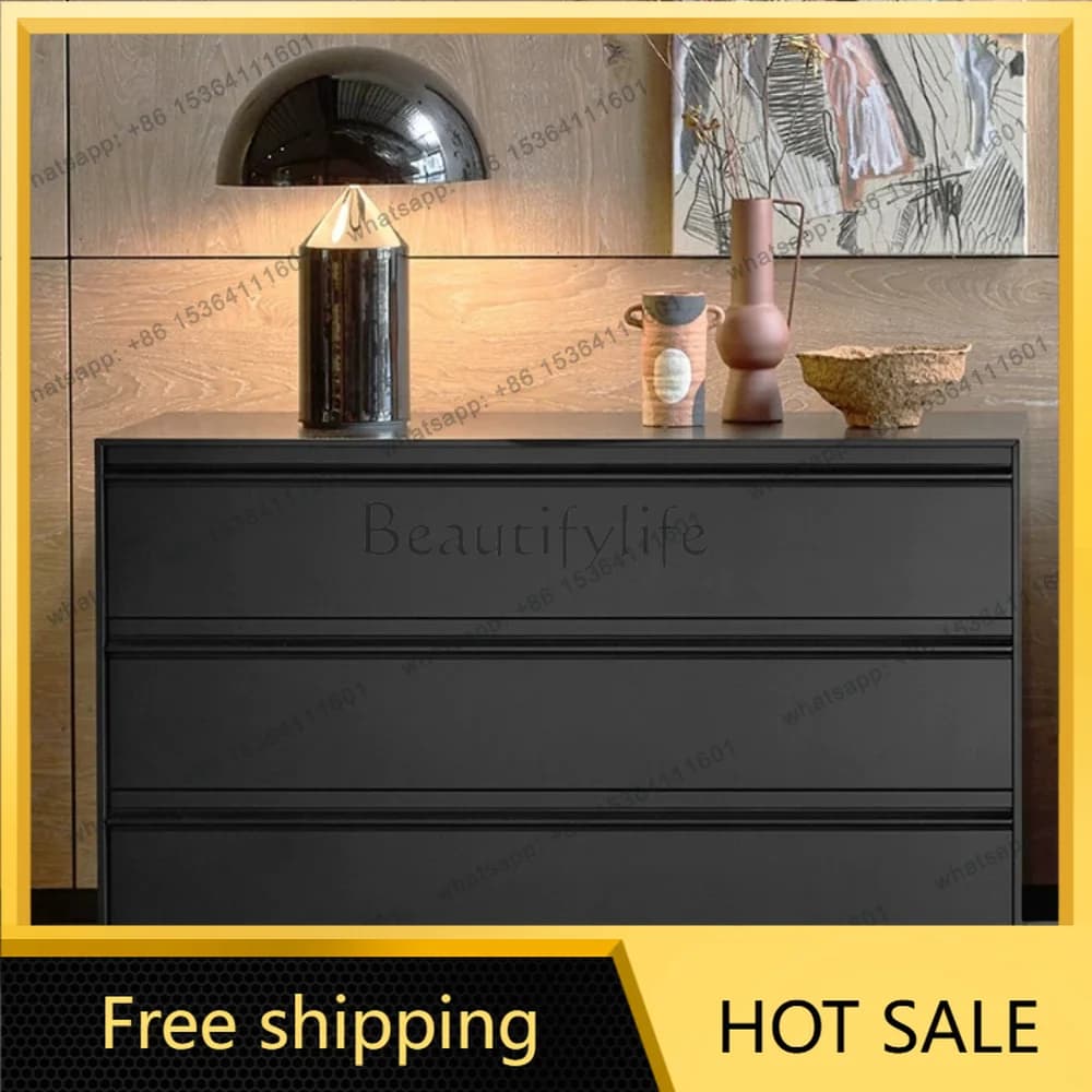 Factory Direct Italian Minimalist Paint Three Bucket Cabinet Simple Modern Bedroom Storage Cabinet
