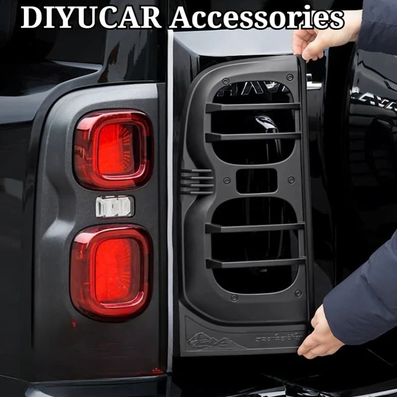 For GWM Haval H9 2024-2026 ABS Black Car Taillight Cover Mecha Taillight Cover Trim Exterior Car Accessories