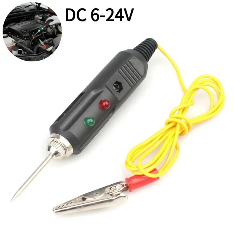 Car Voltage Tester Pen 6V-24V DC, Automotive Circuit Electrical Tester with Test Probe Needle, for Fuse Relay Light Diagnostic
