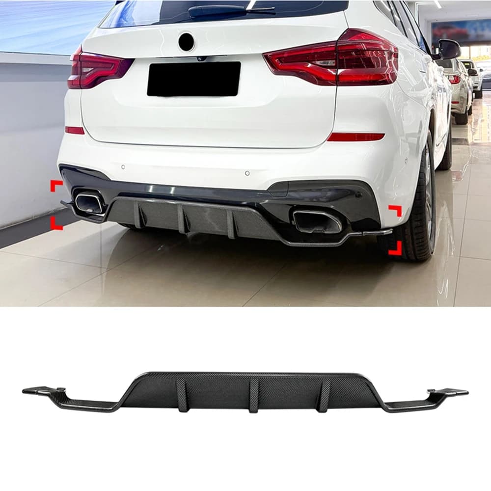 Car Rear Bumper Diffuser Lip For BMW X3 G01 M Sport 2018 2019 2020 2021 Tail Splitter Spoiler Plate Body Kits Exterior Tuning