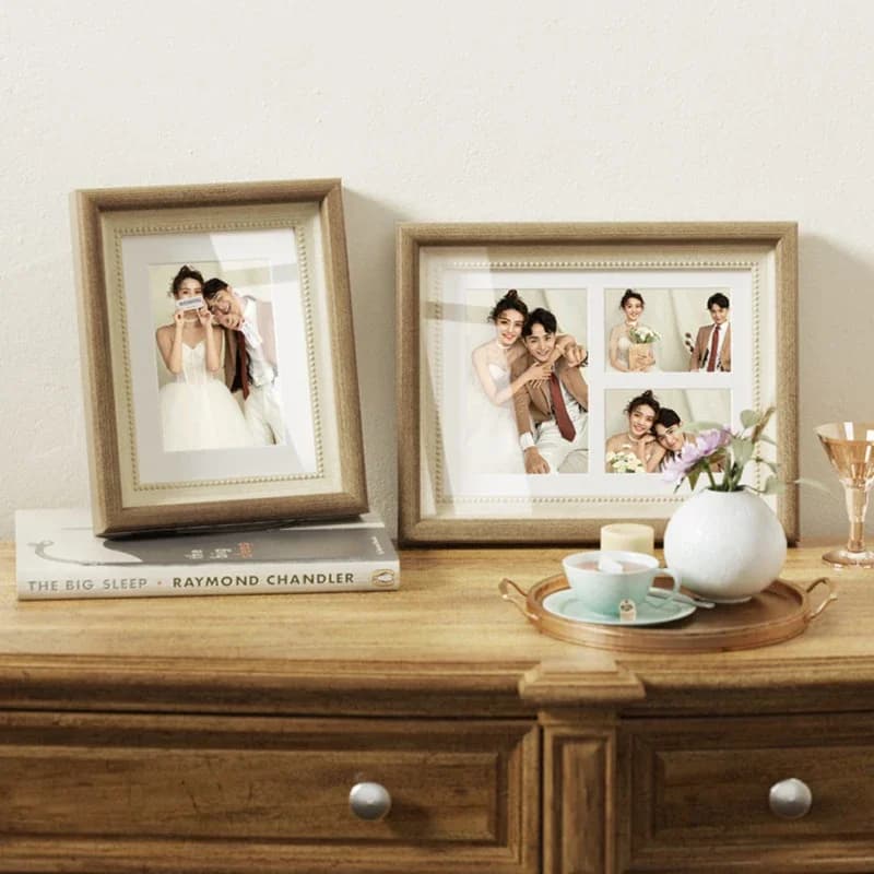 Wedding Photo Frame Set  Wooden Collage Picture Frames Perfect for Home Decor and Gift-Giving Home Décor