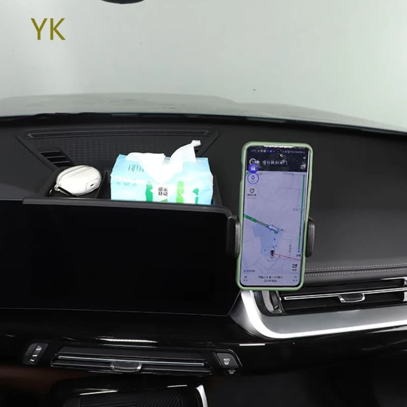 For BMW X1 U11 23-25 Car Center Control Screen Back Storage Box Mobile Phone Holder GPS Navigation Bracket Interior Accessories