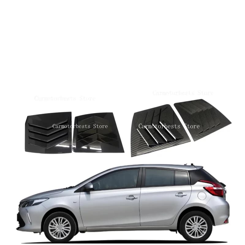 Car Side Window Louver For Toyota Yaris L XP150 Hatchback 2014 2015 2016-2020 Car Rear Window Shutter Cover Spoiler Gloss Black