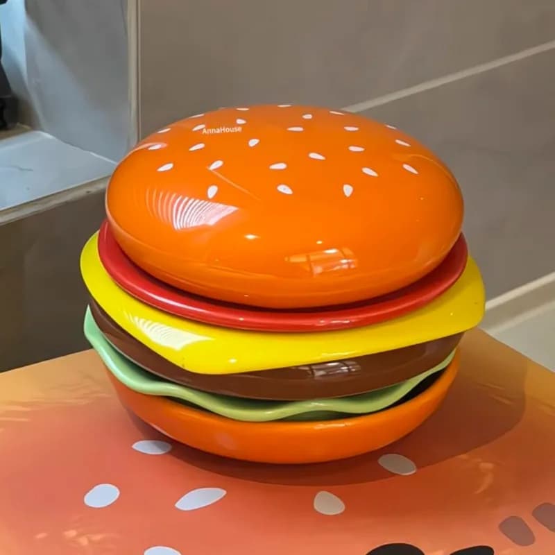 Hamburger Flavor Plate Ceramic Dipping Plate Household Small PSmall Vegetable