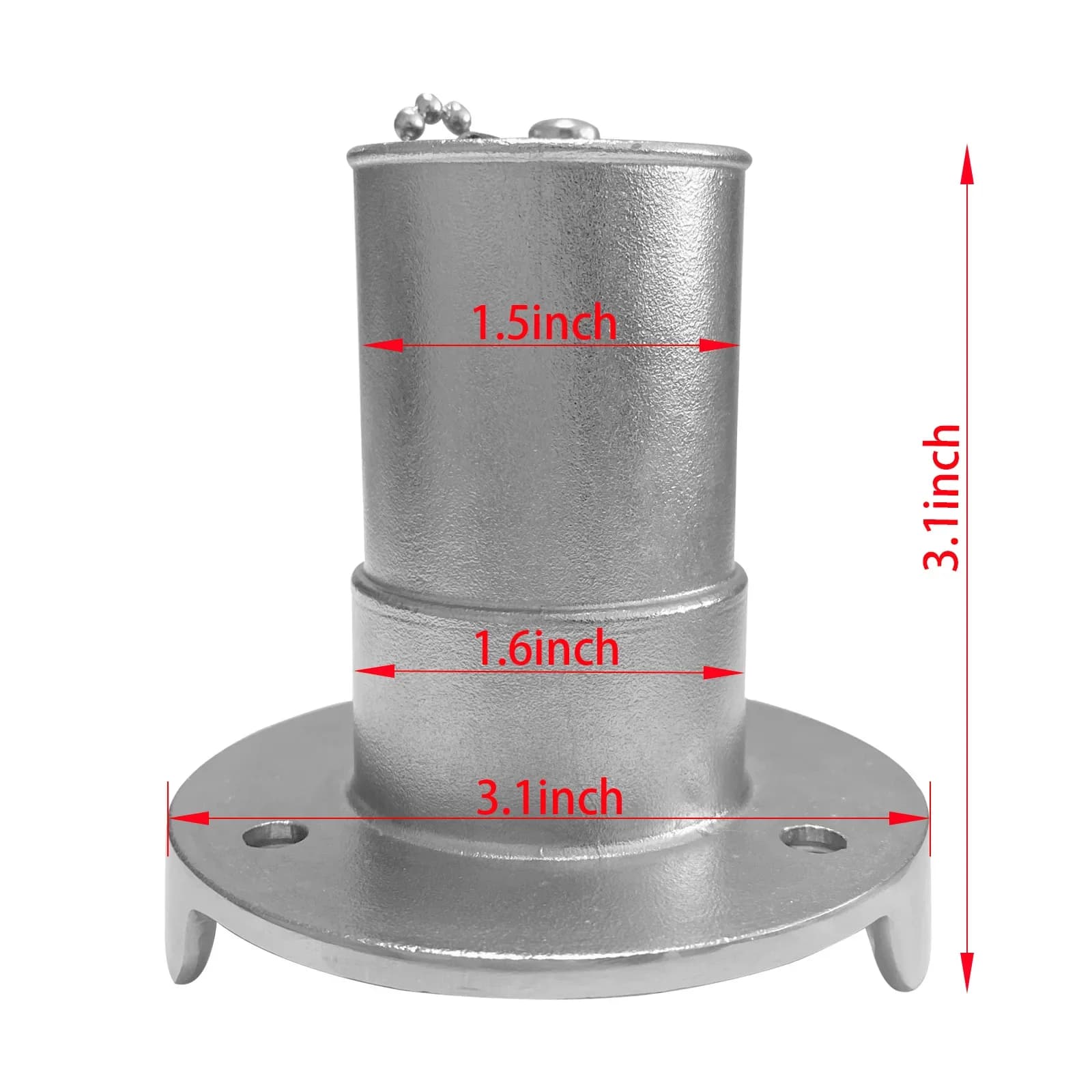 Tool Parts38 Fuel Port With Protective Ring, Stainless Steel Water Inlet, Cabin Water Inlet, Marine Hardware, Yacht And RV Acces