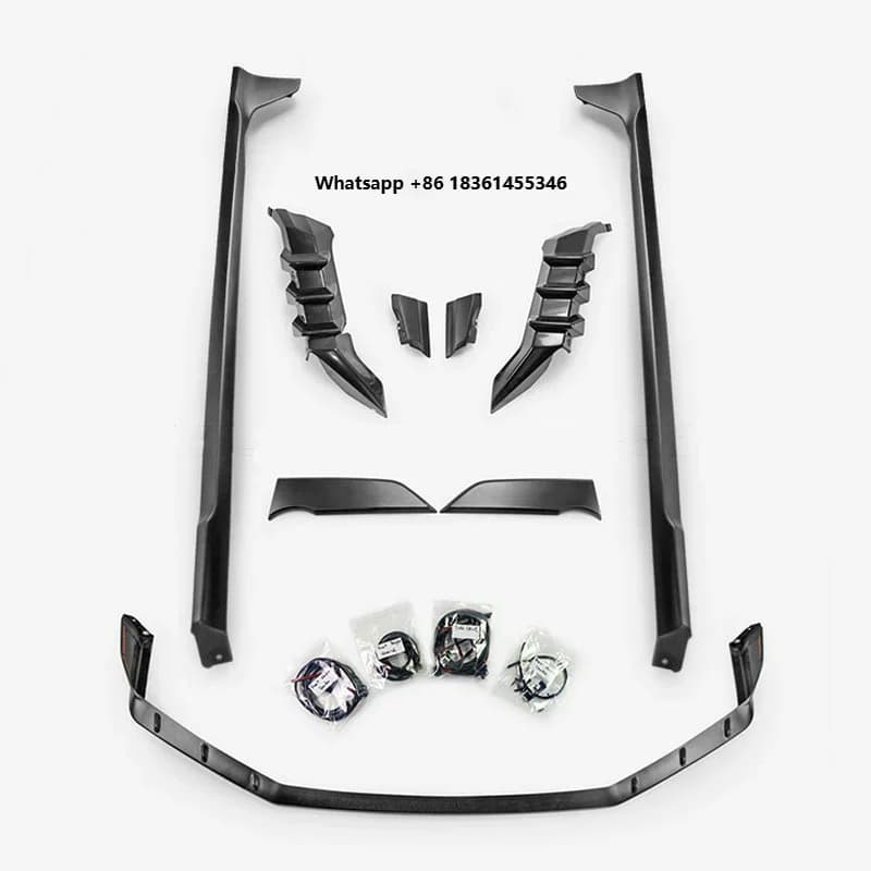 For   FK8 Type R modified undercoat Front lip Side skirt rear corner Fog lamp brow surround Car Accessories Body kit