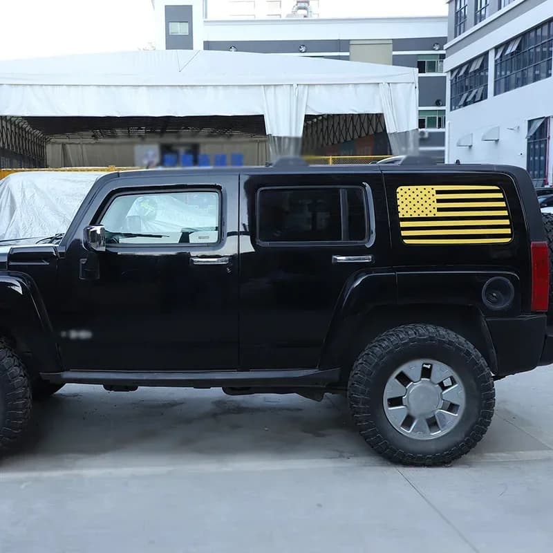 For Hummer H2 2003-2009 PVC black Car Rear Window Windshield Graphic Decal Sticker exterior modification protection accessories