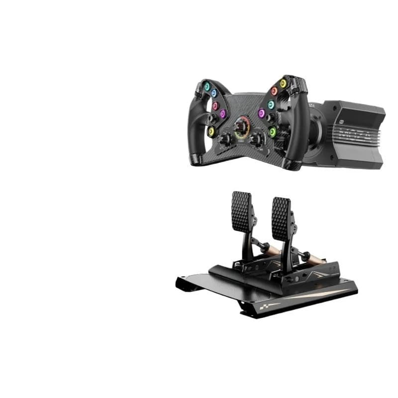 R12V2 racing steering wheel emulator 21-bit resolution base 15Bit pressure sensing pedal