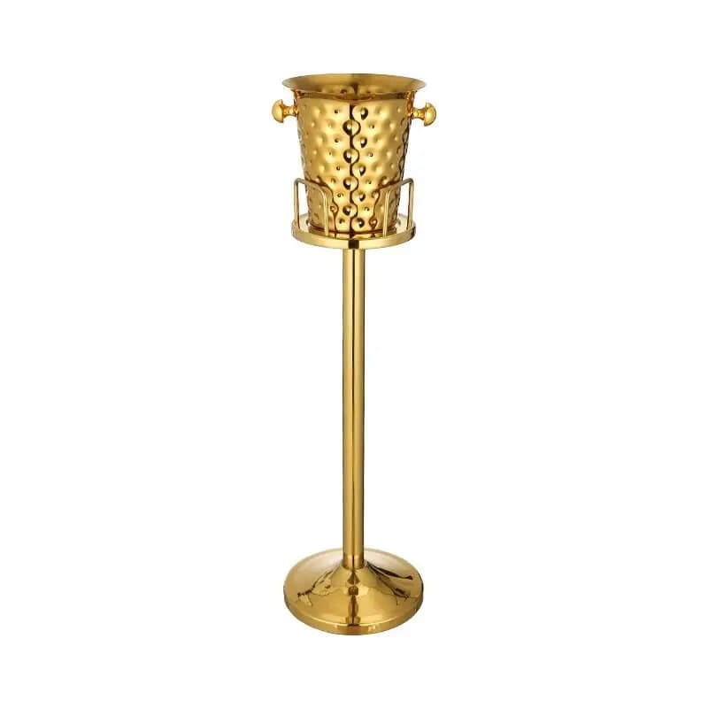 Thickened metal stainless steel ice bucket holder European antler champagne bucket hammer ice bucket household bar