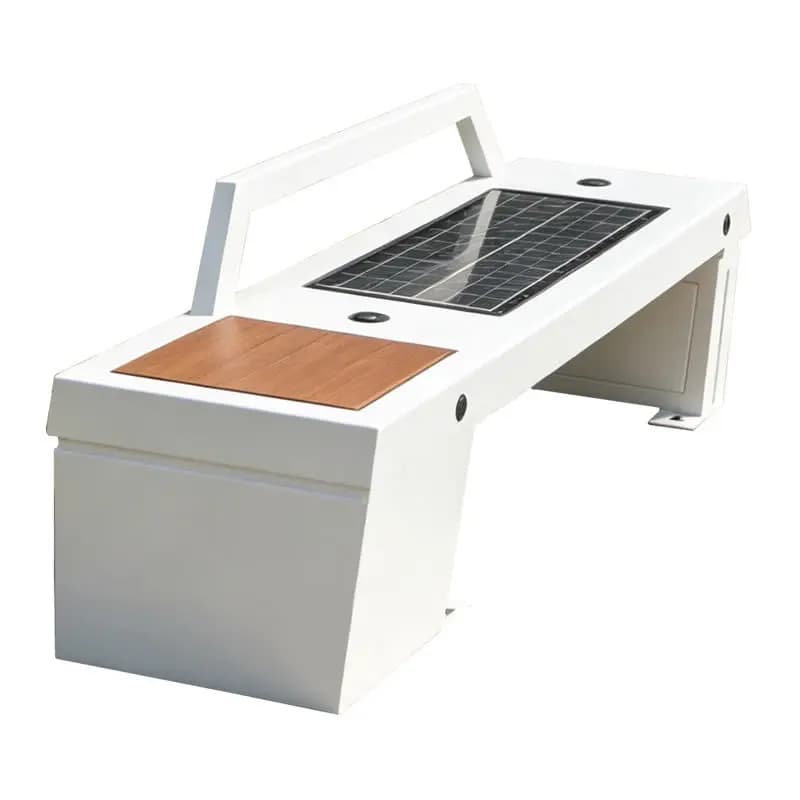 Park Community Smart Solar Photovoltaic Bench Spray Metal Belt Backrest
