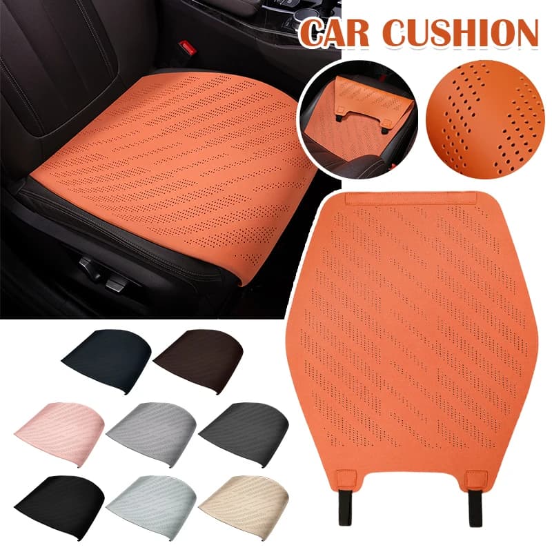 New Luxury Artificial Leather Car Seat Cover Mesh Air Holes Suede Non-slip Wear-resistant Protector Universal Waterproof Cushion