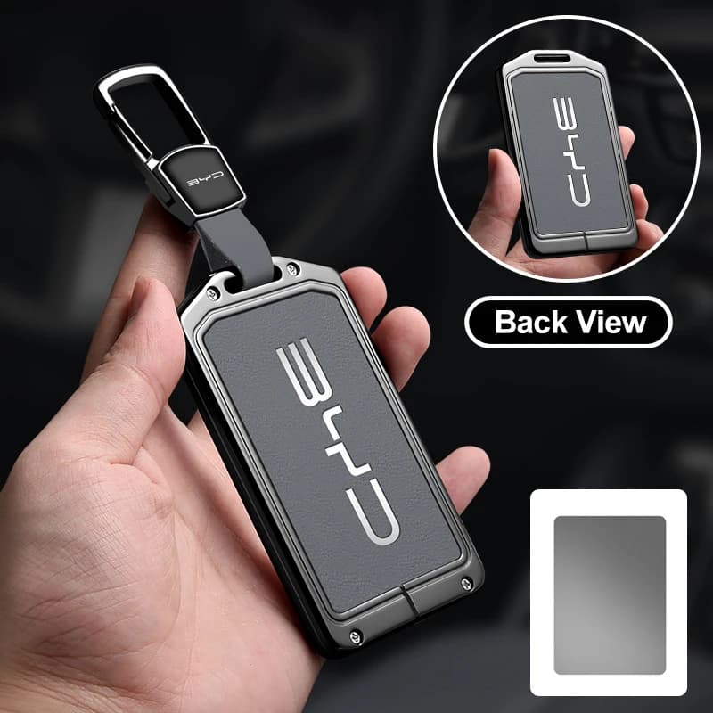 For BYD Atto 3 Han EV Dolphin Durable Second Song Car NFC Card Remote Key Cover Case Leather Protector Holder Zinc Alloy Shell