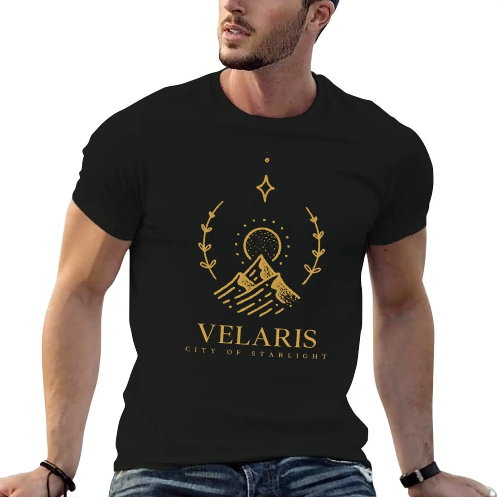 A court of Thorns and Roses, Velaris Symbol T-Shirt Work Outdoor Short Sleeve Tee
