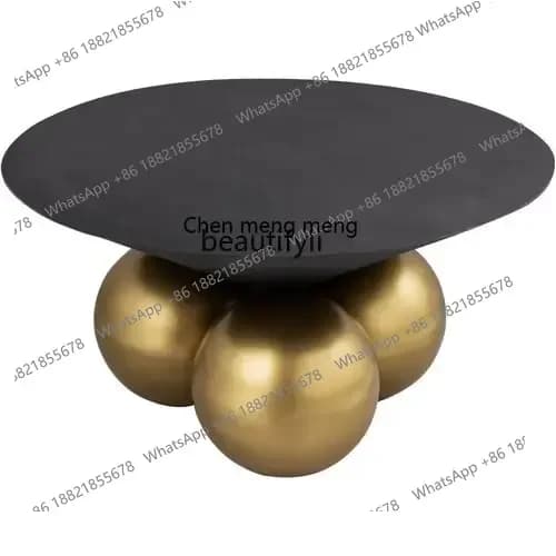 ss8350 solid wood small round table round coffee table living room small apartment designer size round coffee table