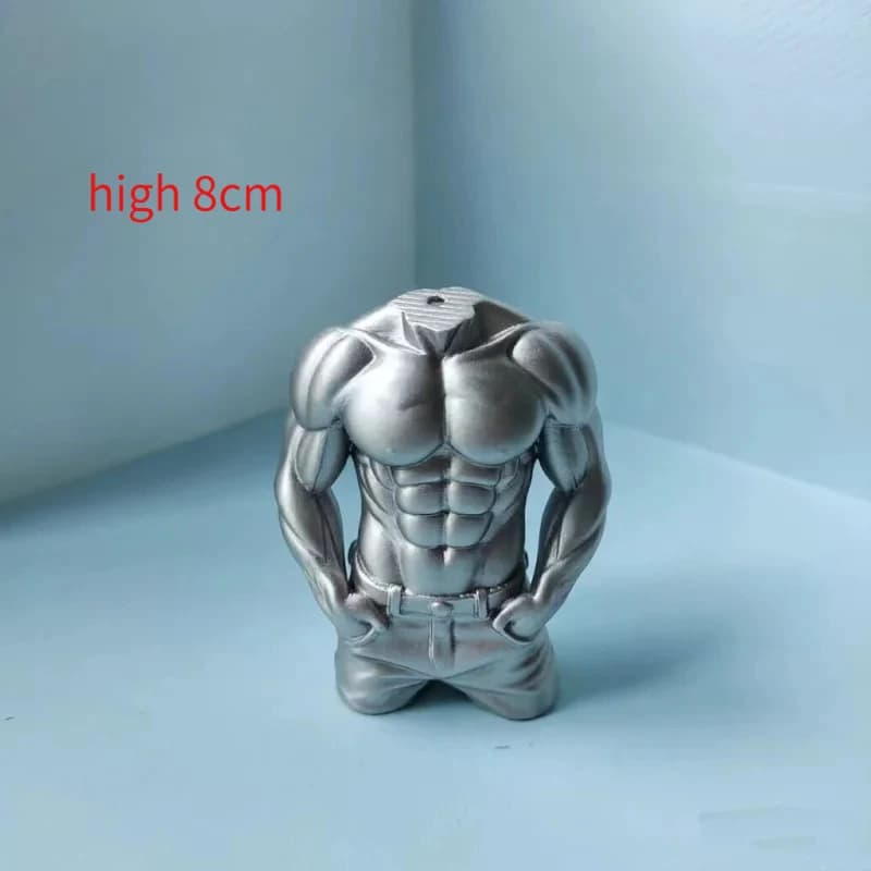 3DThree-DimensionalMuscle Man Keychain Bag Hanging Accessory Dopamine New Car Decorate Stylish Instagram Hanging Accessory