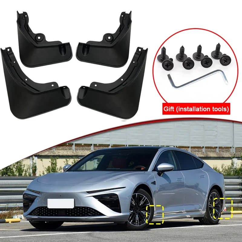 Car Styling Fit For NETA S 2022 2023 2024 ABS Car Mud Flaps Splash Guard Mudguards MudFlaps Front Rear Fender Auto Accessories