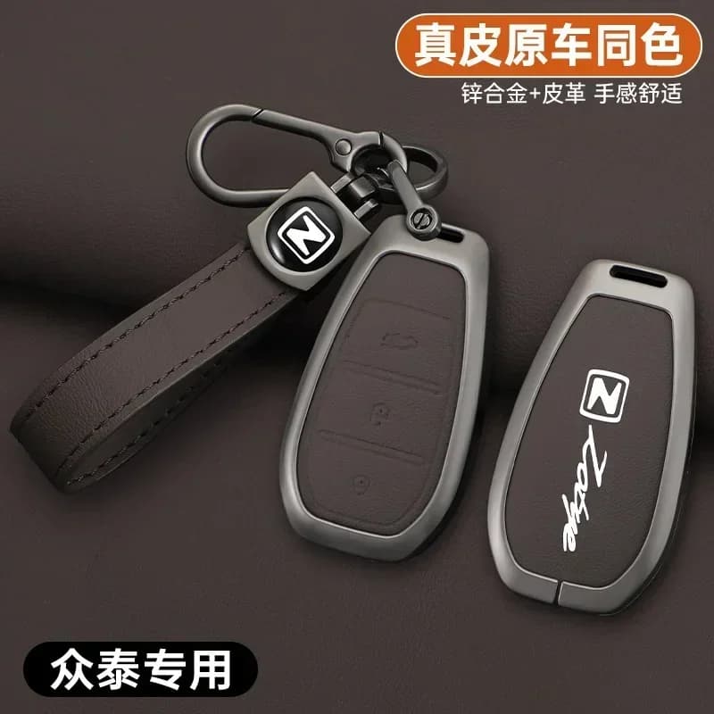 zinc alloy Car key fob cover case protector skin hood for Zotye T500 T600 T700 T800 remote keyless keychain keyring holder