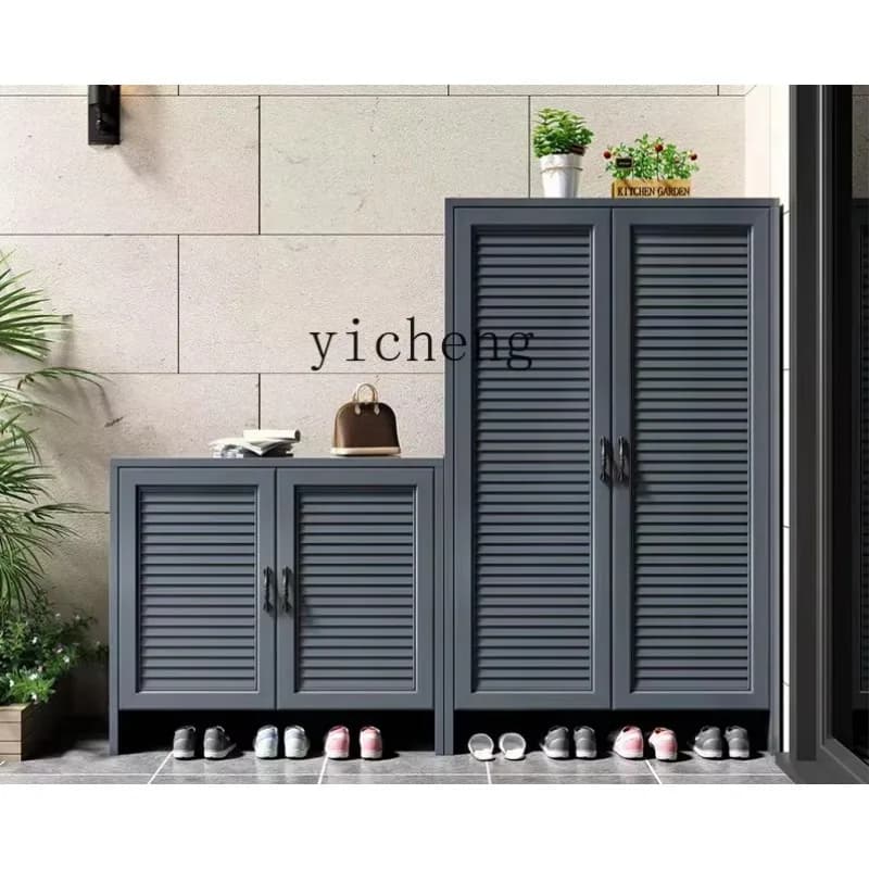 Outdoor Aluminum Alloy Storage Cabinet Waterproof and Sun Protection Storage Cabinet Sundries Cabinet