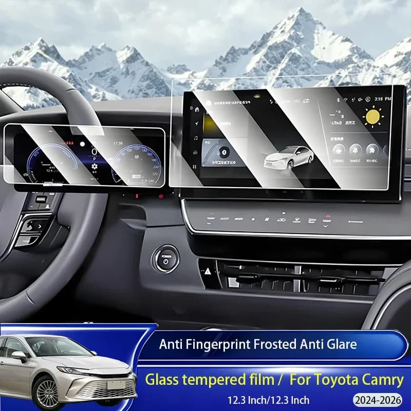 For Toyota Camry 9th generation 2024-2026 matte anti glare protective film, GPS screen and reinforced glass LCD screen -