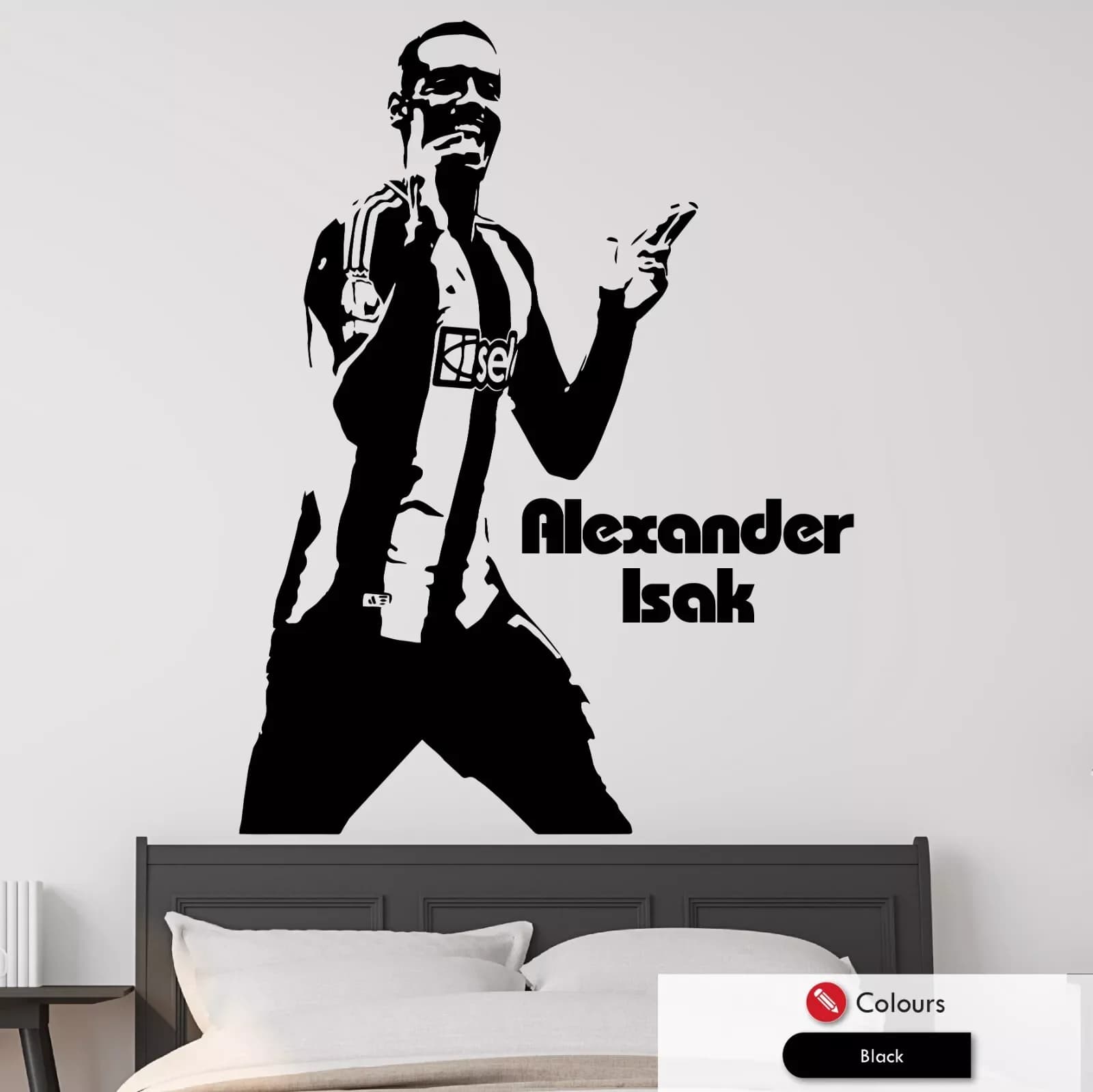 Alexander Isak football soccer  self-adhesive  removable Wall Sticker Art  Decal Mural   Decor