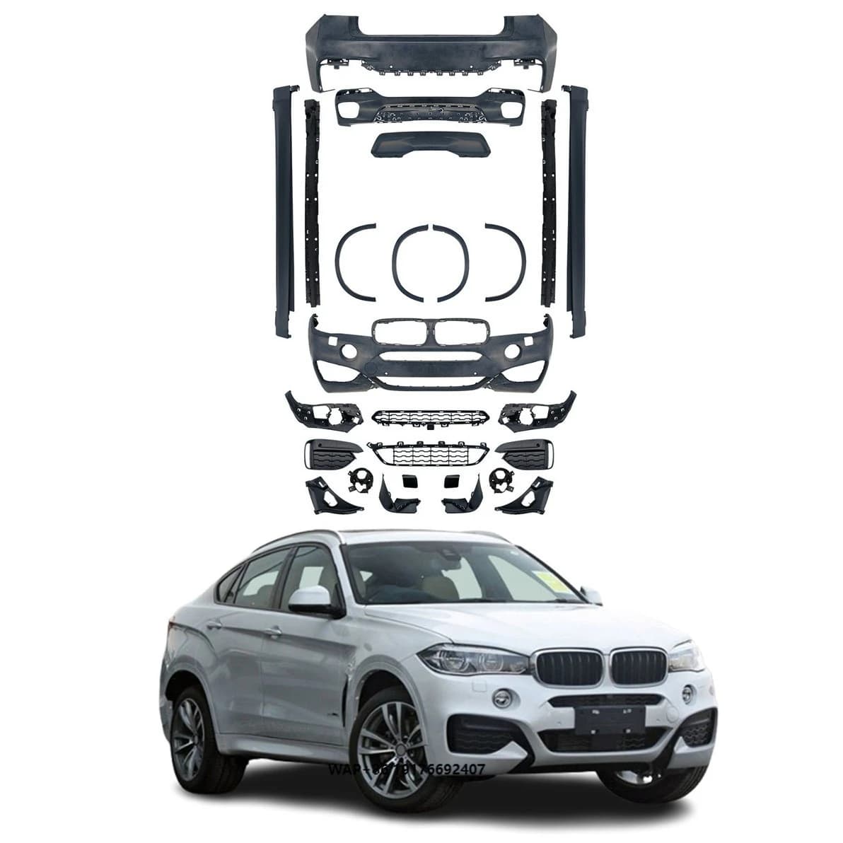 X6 M-tech Style Body Kit for 15-19 forBMW F16 High Quality New Front Bumper Rear Bumper Wheel Eyebrow Side Skirts Perfect Fit