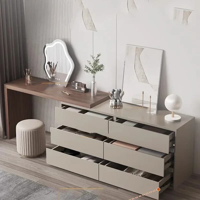 European Modern Dressing Table Girls Storage Organizer Luxury Dressing Table Led Light Mueble Tocador Para Maquillaje Furniture