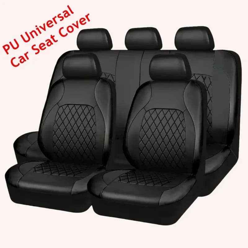 Universal Car Seat Covers PU Black Fashions Sports Seat Cover  Interior Accessories