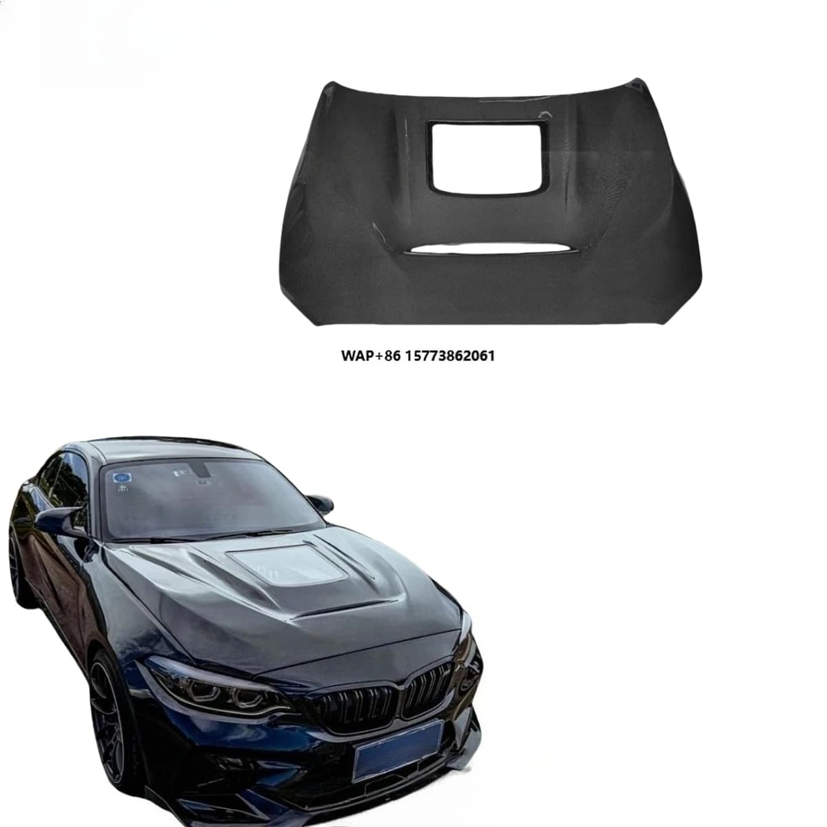 Transparent Glass Carbon Fiber Engine Hood, Suitable for F87 M2 M2C Model