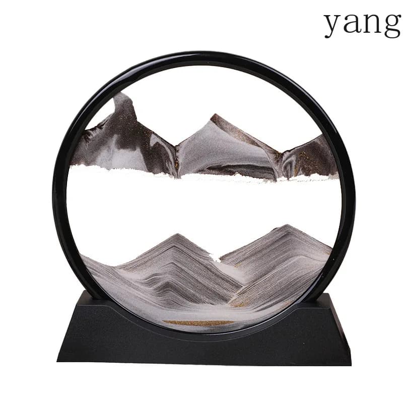 CX ornament 3D quicksand painting glass hourglass living room decoration housewarming gift small ornament