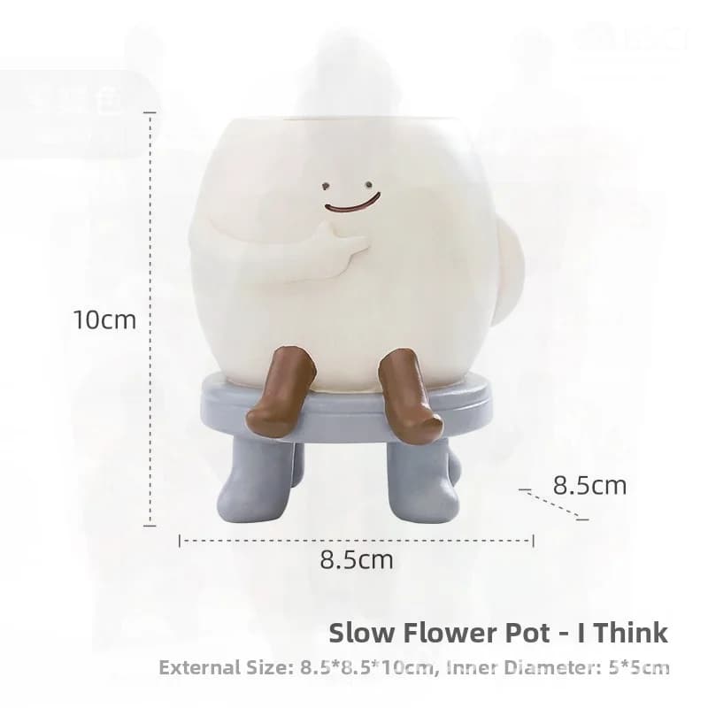 Mini Desktop Flower Pot Resin Creative Landscape Potted Vessel for Office Courtyard Balcony Lovely Fleshy Design