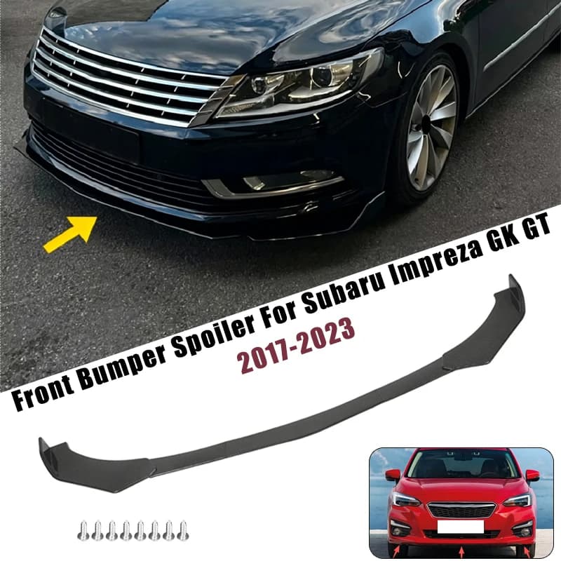 Sport Front Bumper Splitter Spoiler Lip For Subaru Impreza GK GT 2017-2023 5Pcs Adjustable Sectional Car Tuning Body Kit