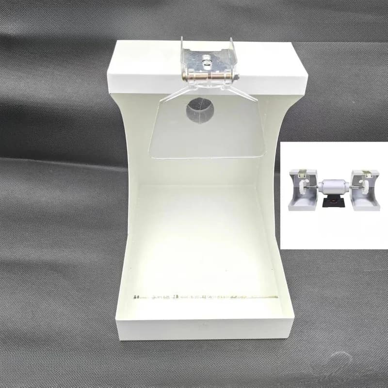 Lab Polishing Shield, Metal Cover Lab Sander Polisher Dust Cover with Protective Baffle . Best Tool