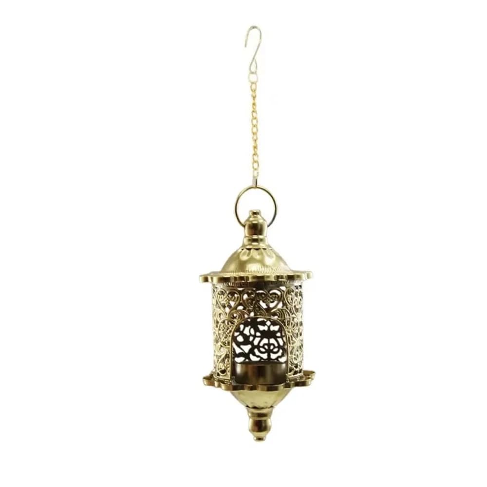 Decorative Morocco French Style Hollow Birdcage Lantern Iron Romantic Hanging Candle Holder Vintage Candle Stand for Outdoor