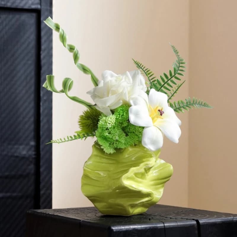 Artificial Green Potted Flower Arrangement Ornaments Artificial Plant Decorations Table Flower Arrangements Home Decor