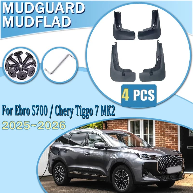 Car Mudguard For Ebro S700 Accessories Tenet T7 Chery Tiggo 7 II 2025 2026 MudFlaps Wheel Fender Guards Dustproof Splash MudFlap