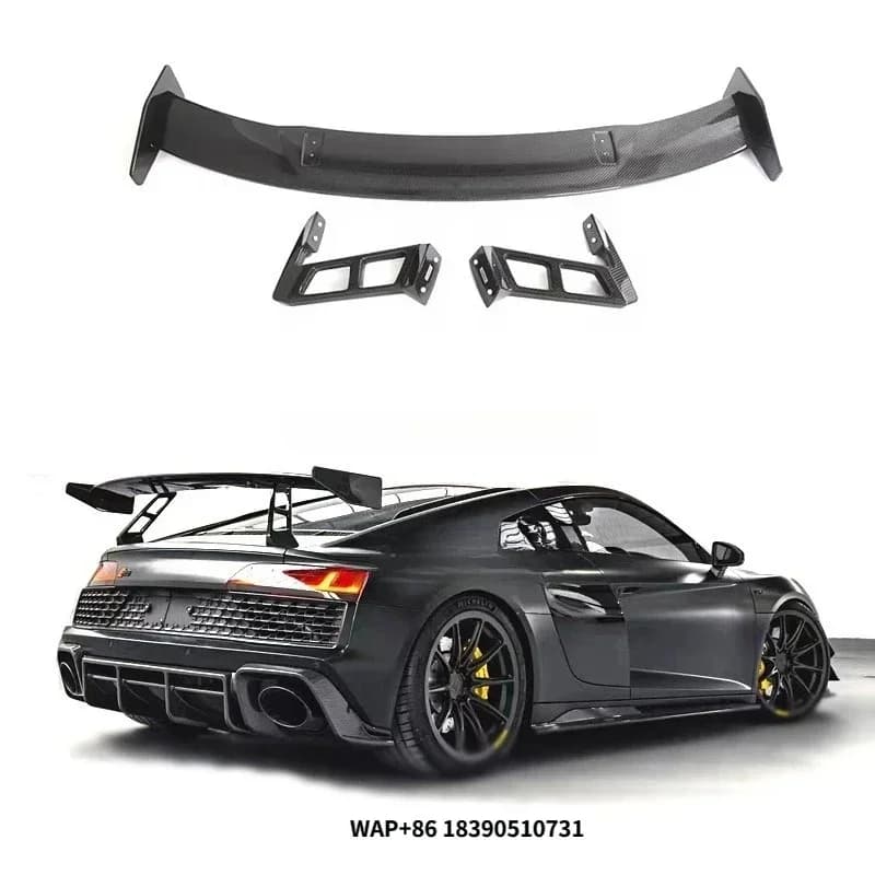 Car Exterior Accessories for R8 Performance Style Dry Carbon Fiber High GT Rear Tail  Spoiler Wing for R8 V10 2023