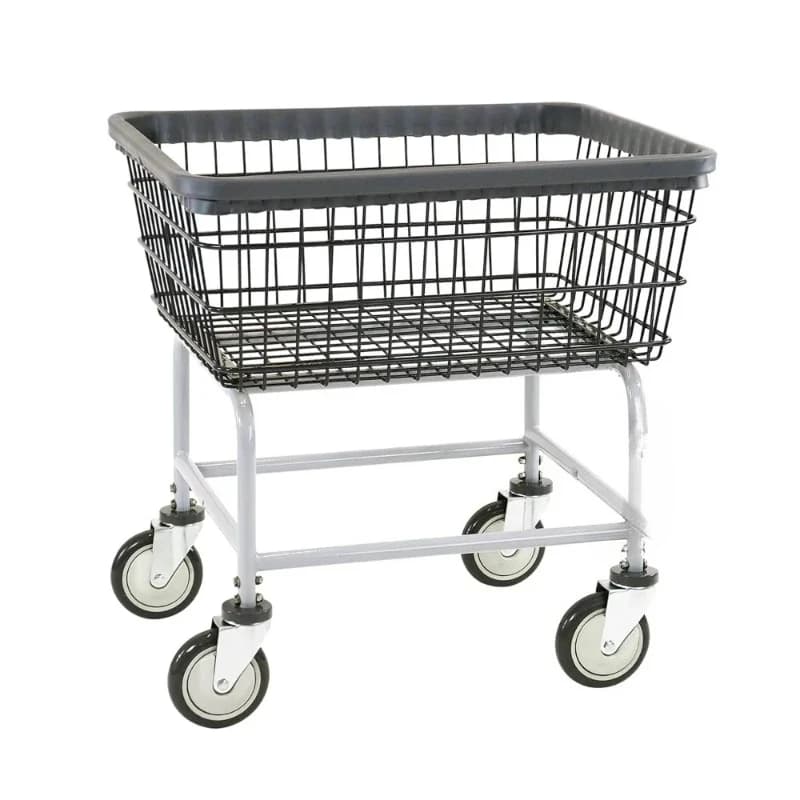 100E/D7 Heavy Duty Wire Laundry Cart | 2.5 Bushel | Steel Frame with Rust Coating