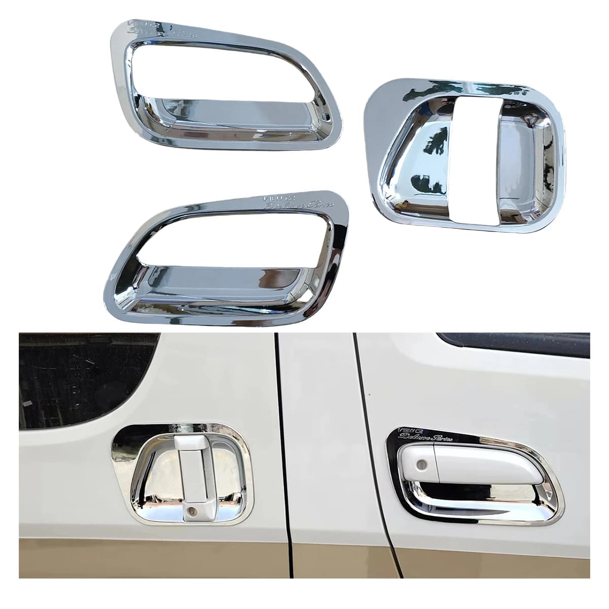 Chrome Car Accessories Plated Door Handle Bowl Cover Trim Paste Style For Foton View CS2 C2 G7 2015 2016 2017 2018 2019 2022