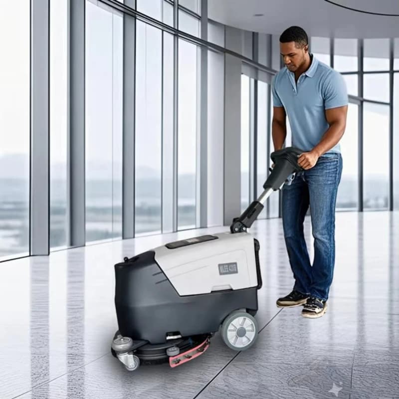 For 430B Electric New Walk-Behind 24V 17 Inch Floor Scrubber for Workshop/Warehouse Cleaning