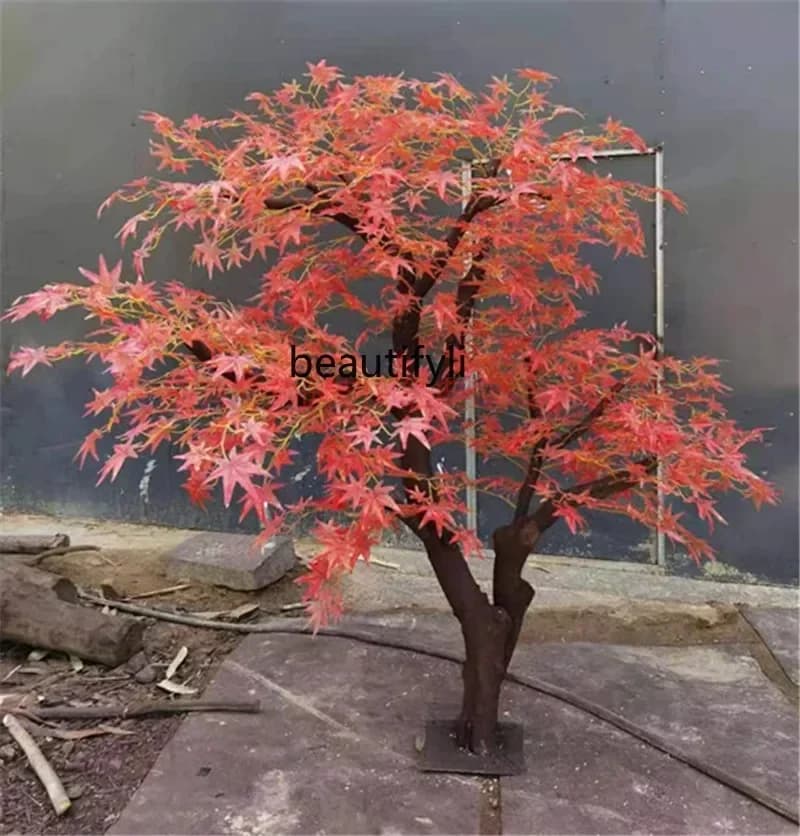 1Simulazione Simulazione di acero rosso Albero di banyan Grande pianta Soggiorno Albero morto Albero decorativo